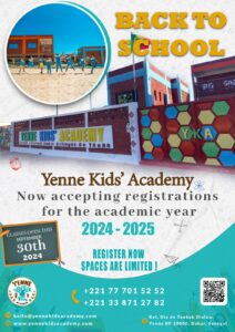 A poster of yenne kids academy